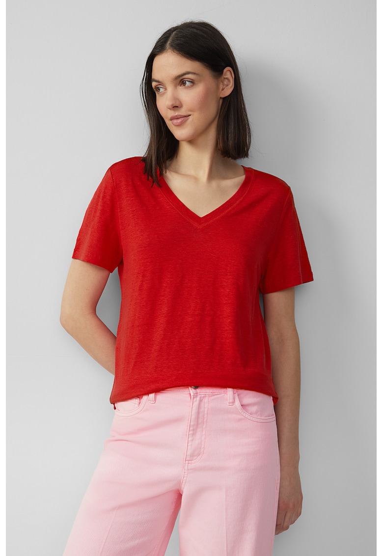 Tricou uni de in cu decolteu in V