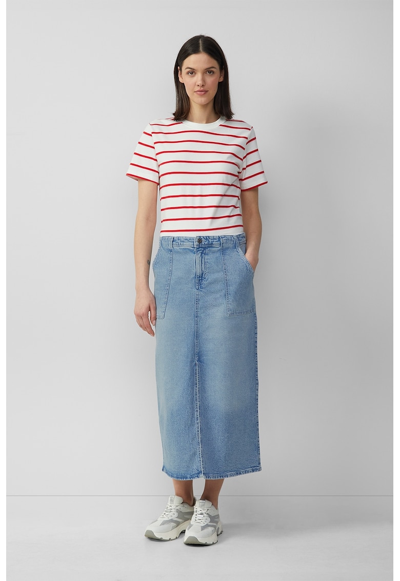 Fusta din denim cu slit frontal