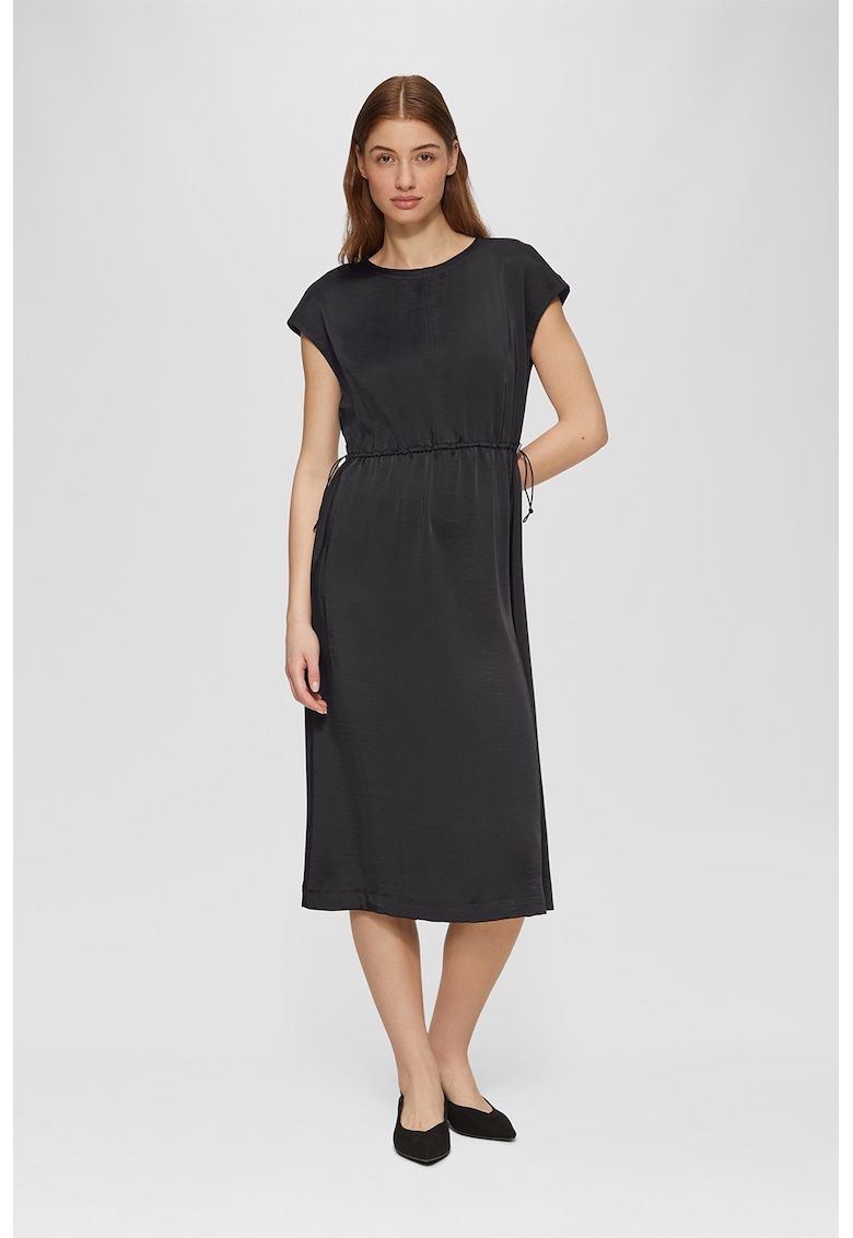 Rochie de satin cu snur in talie