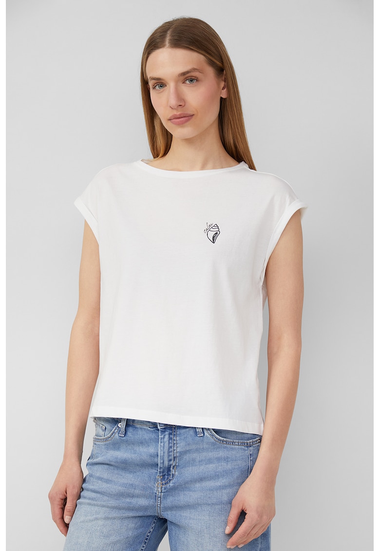 Tricou cu decolteu barcuta