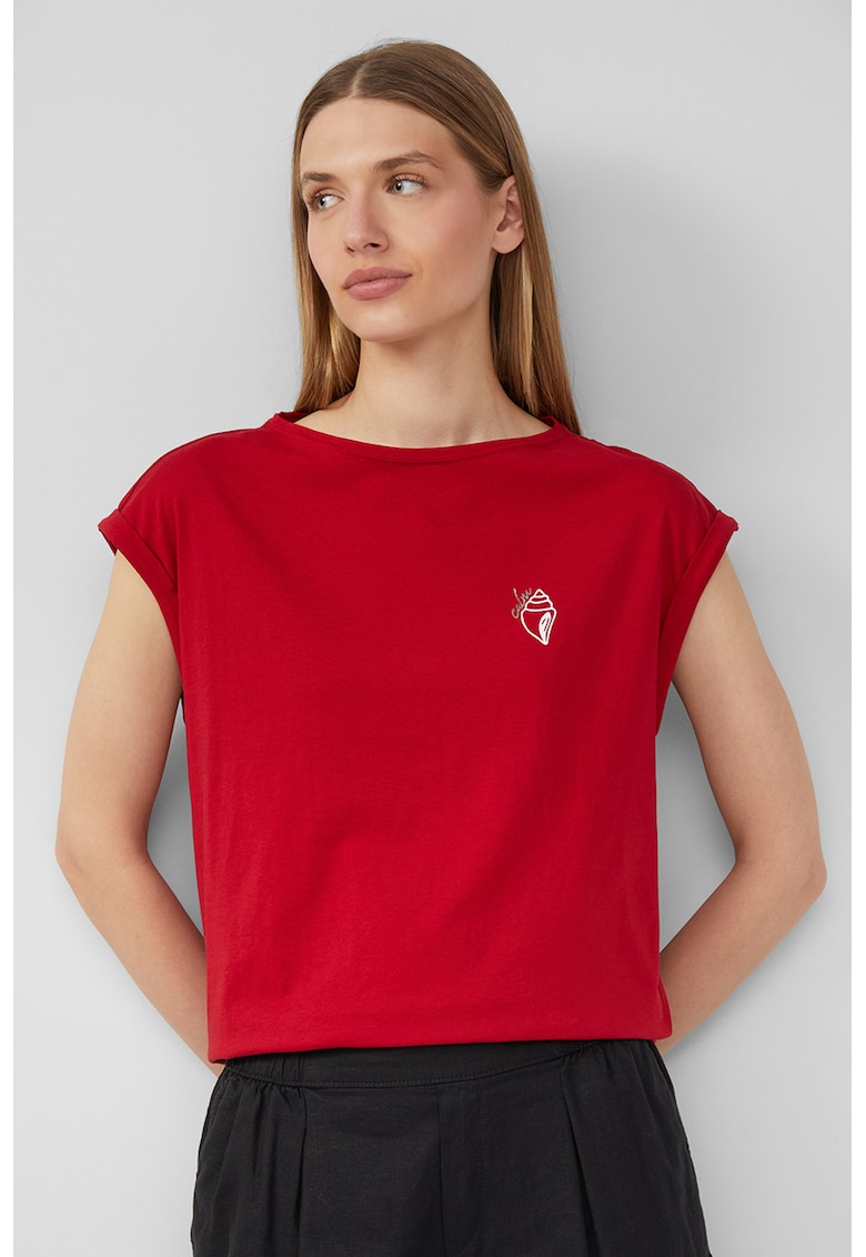 Tricou cu decolteu barcuta