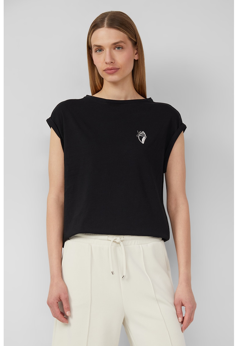 Tricou cu decolteu barcuta