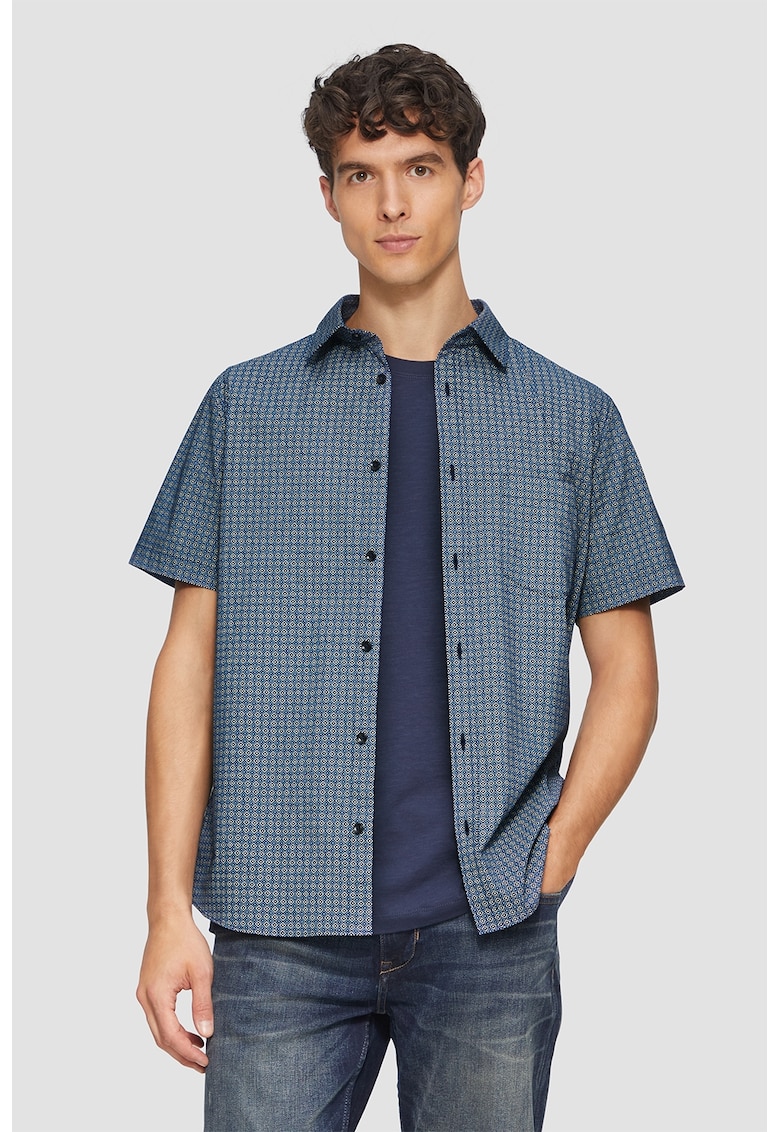 Camasa cu maneci scurte si buzunar pe piept