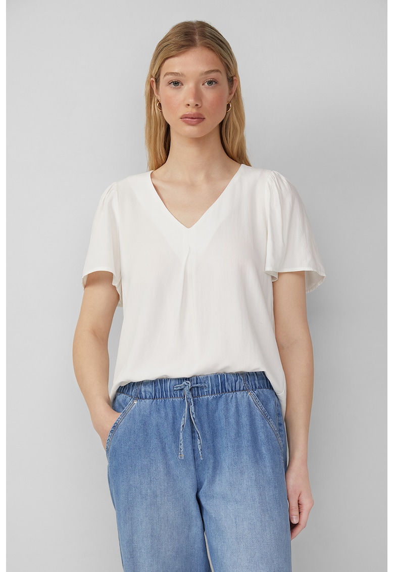 Bluza uni cu decolteu in V