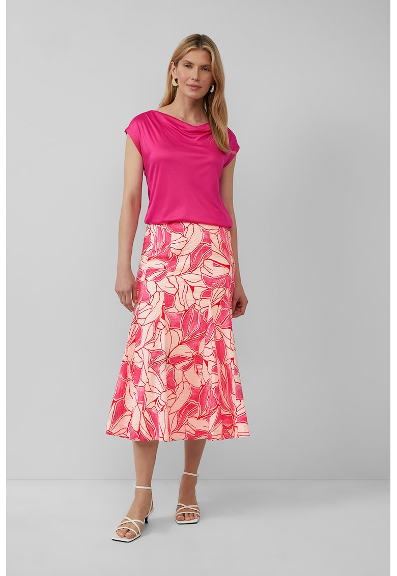 Fusta midi cu imprimeu floral