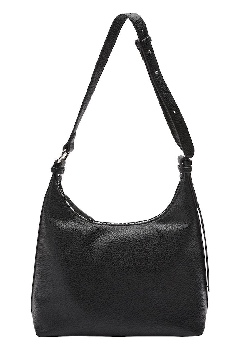 Geanta de piele ecologica cu bareta de umar - Negru