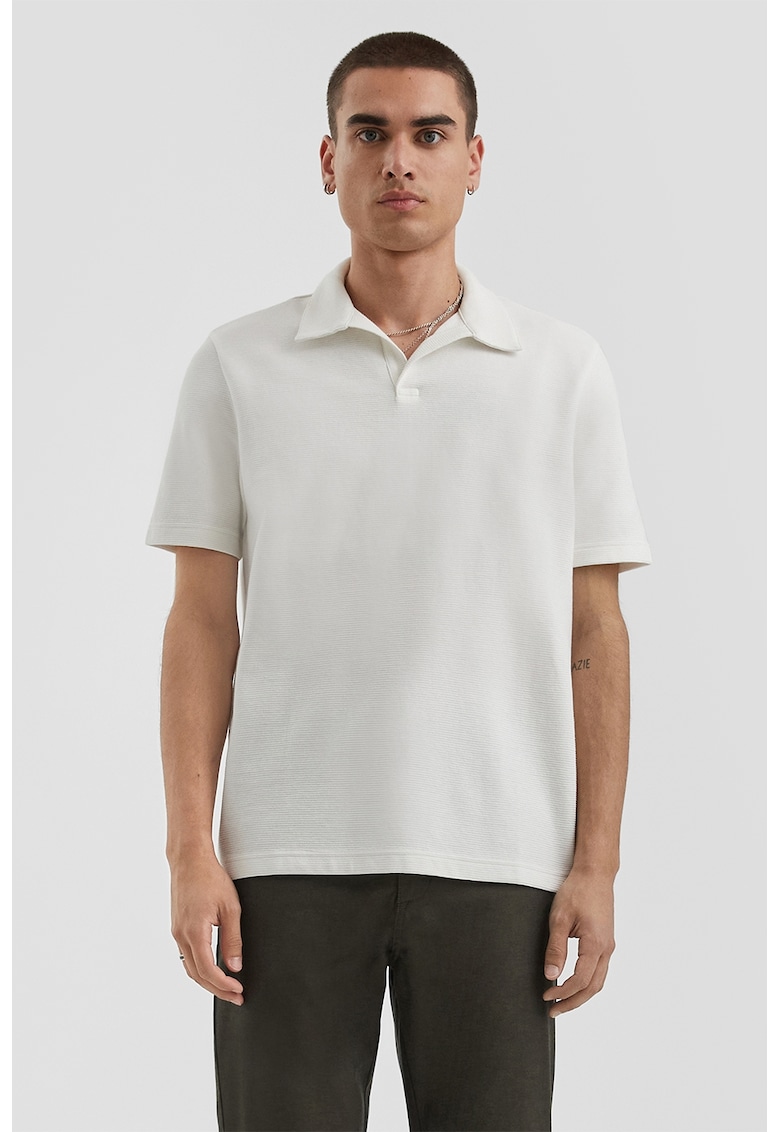 Tricou polo uni de bumbac