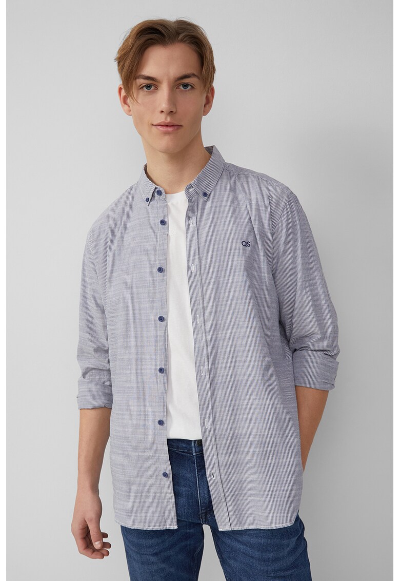 Camasa de bumbac cu guler fixat cu nasturi