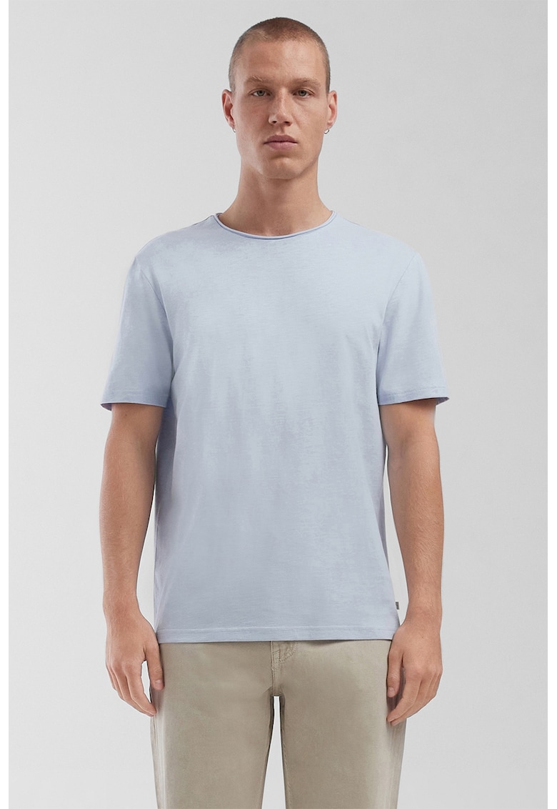 Tricou de bumbac cu maneci cazute