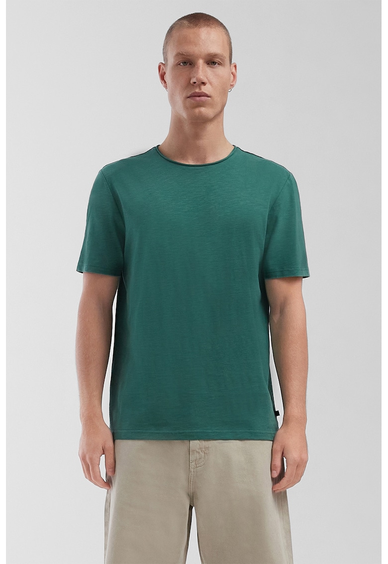 Tricou de bumbac cu maneci cazute