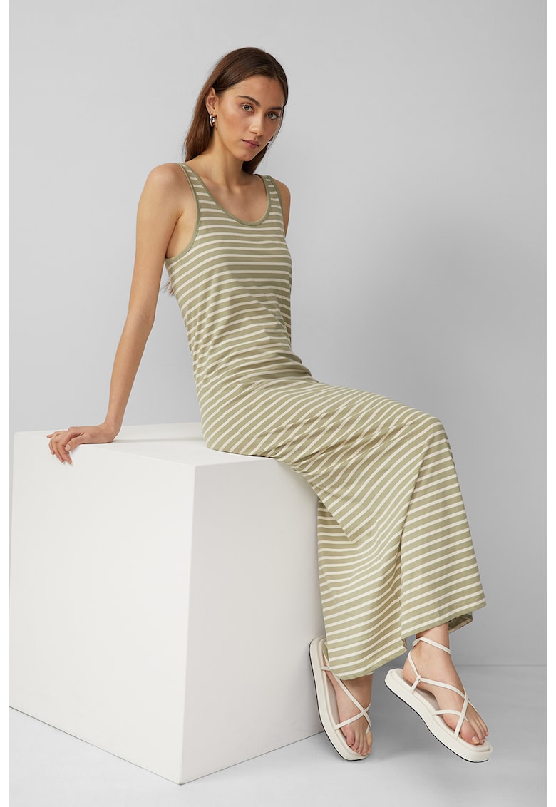 Rochie maxi cu model in dungi