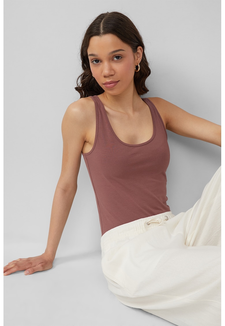 Top slim fit - Rosu stins