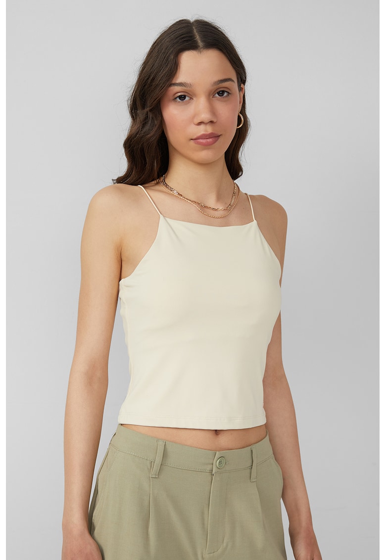 Top crop cu decolteu patrat