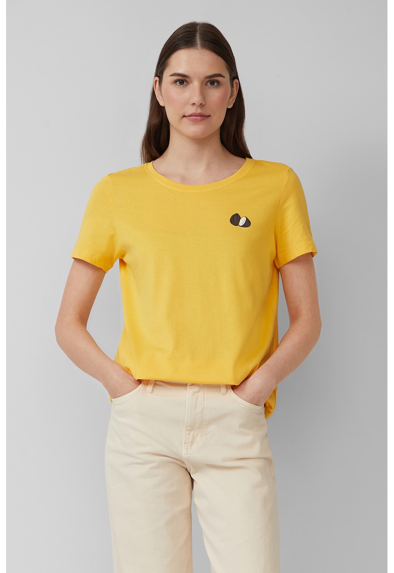 Tricou din bumbac cu decolteu rotund