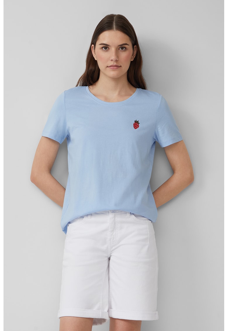 Tricou din bumbac cu decolteu rotund