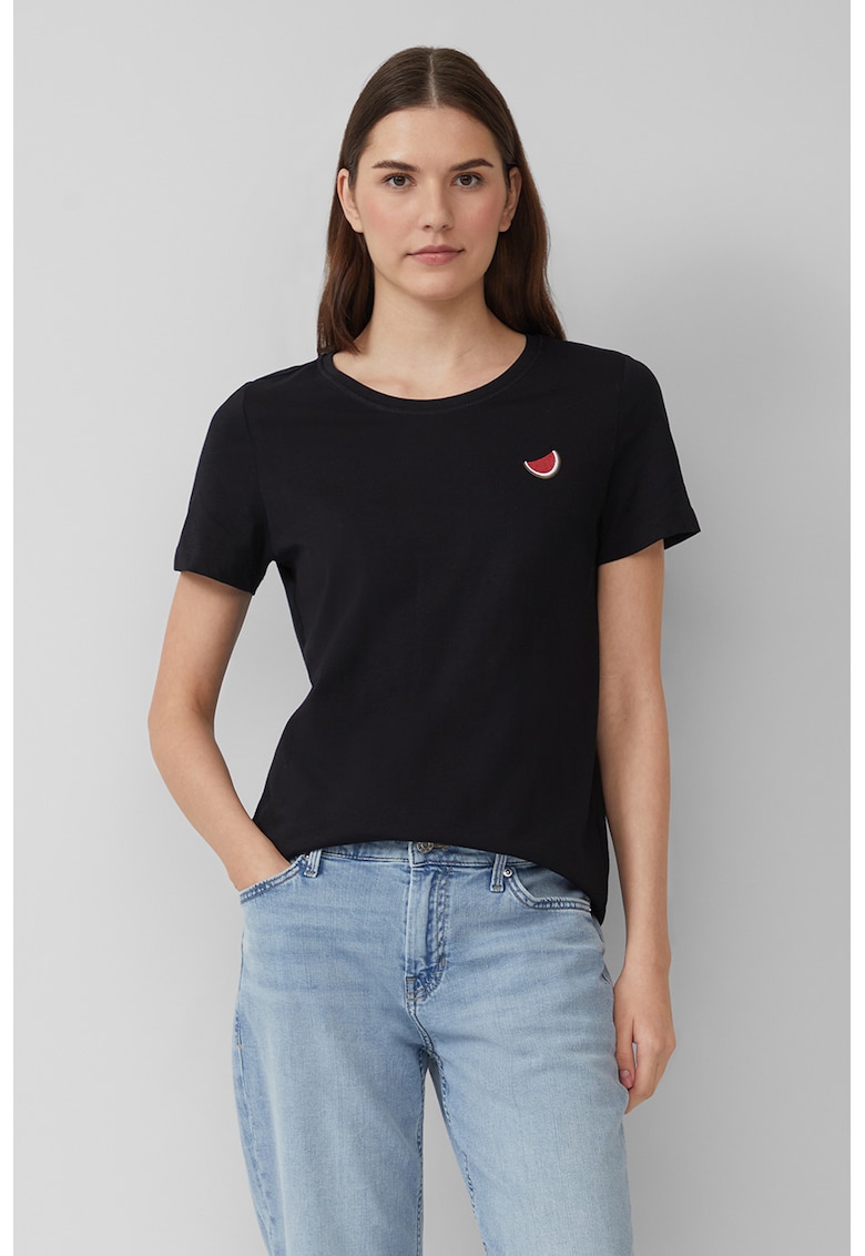 Tricou din bumbac cu decolteu rotund