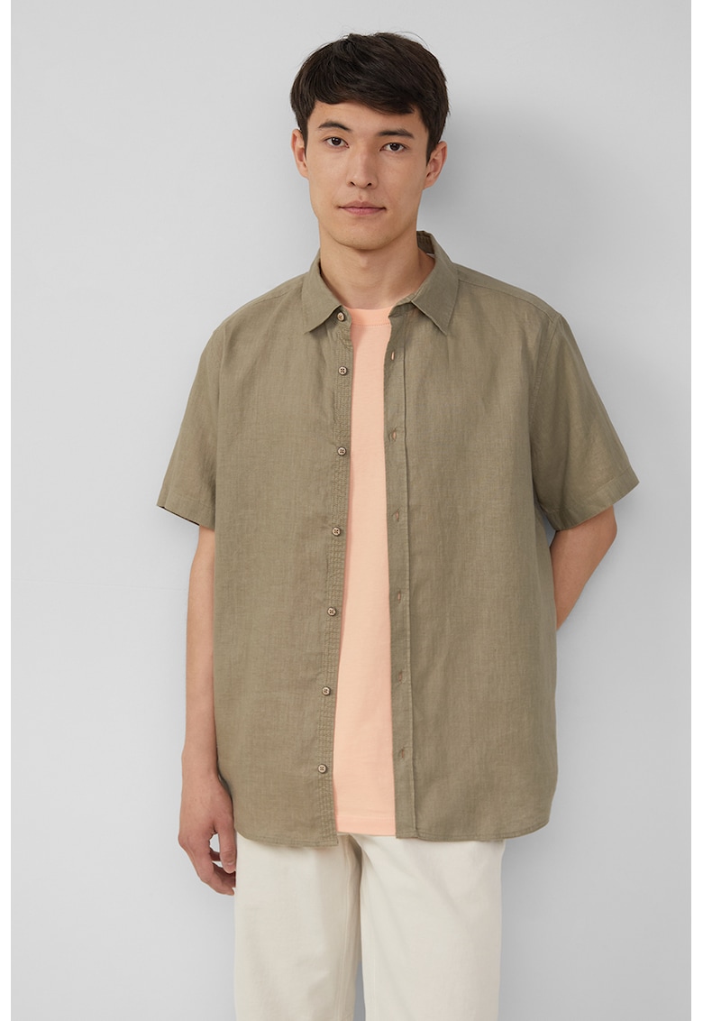 Camasa din in cu maneci scurte Camasa din in cu maneci scurte