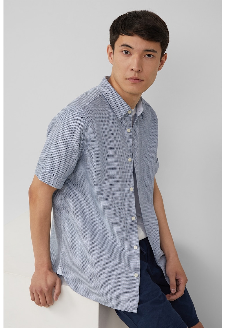 Camasa de bumbac cu aspect texturat