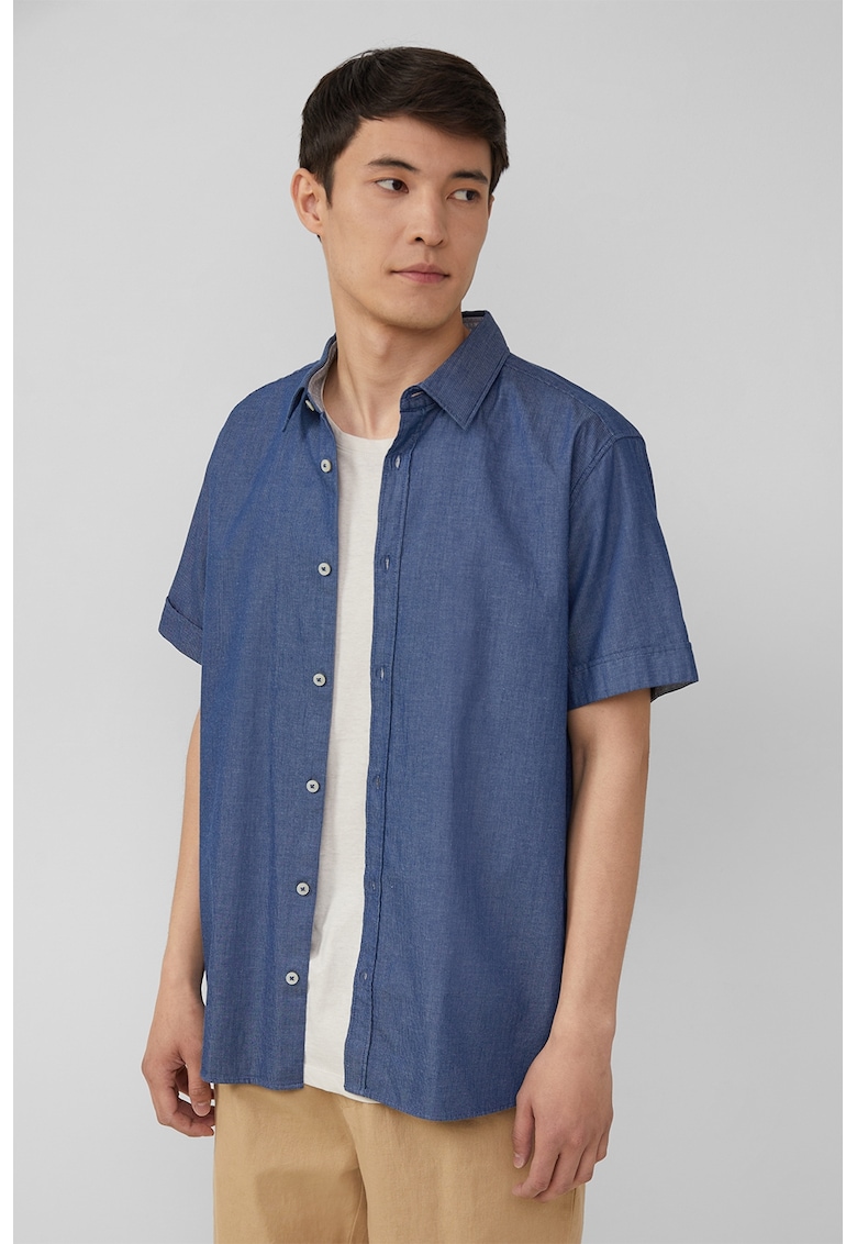 Camasa de bumbac cu aspect texturat