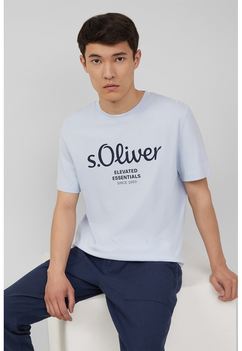 Tricou cu imprimeu logo metalic