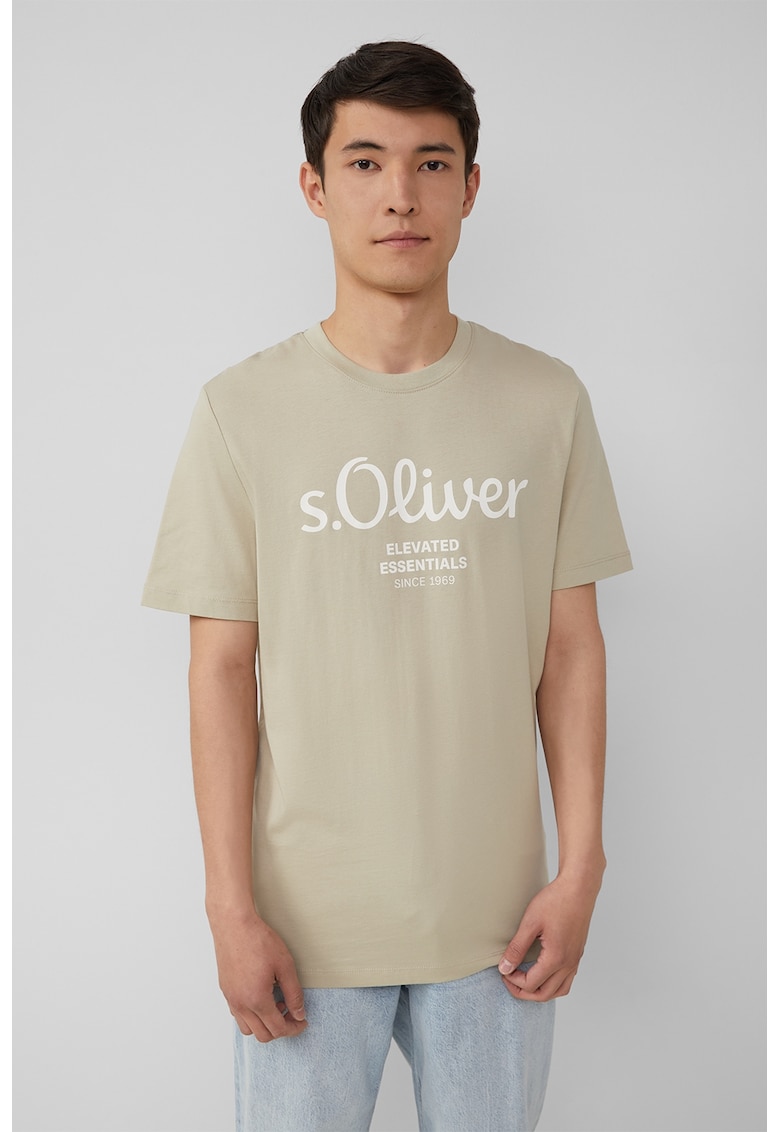 Tricou cu imprimeu logo metalic