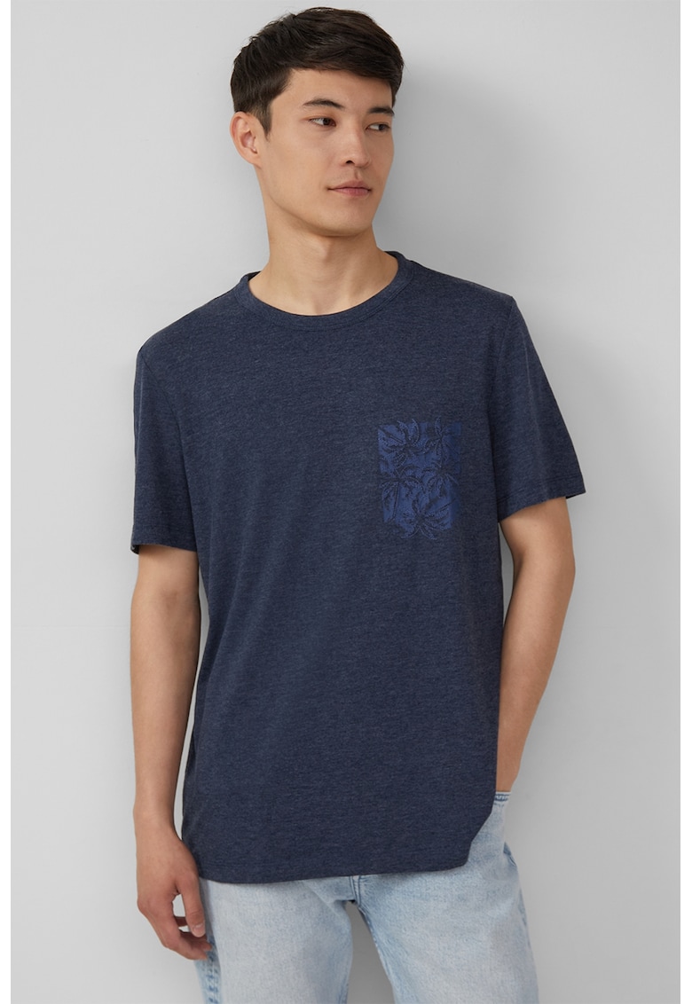 Tricou lejer cu imprimeu discret pe piept Tricou lejer cu imprimeu discret pe piept