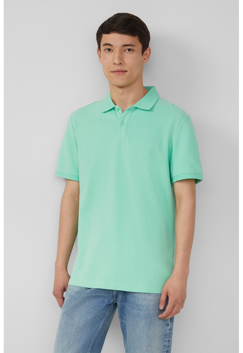 Tricou polo cu model uni - Verde deschis