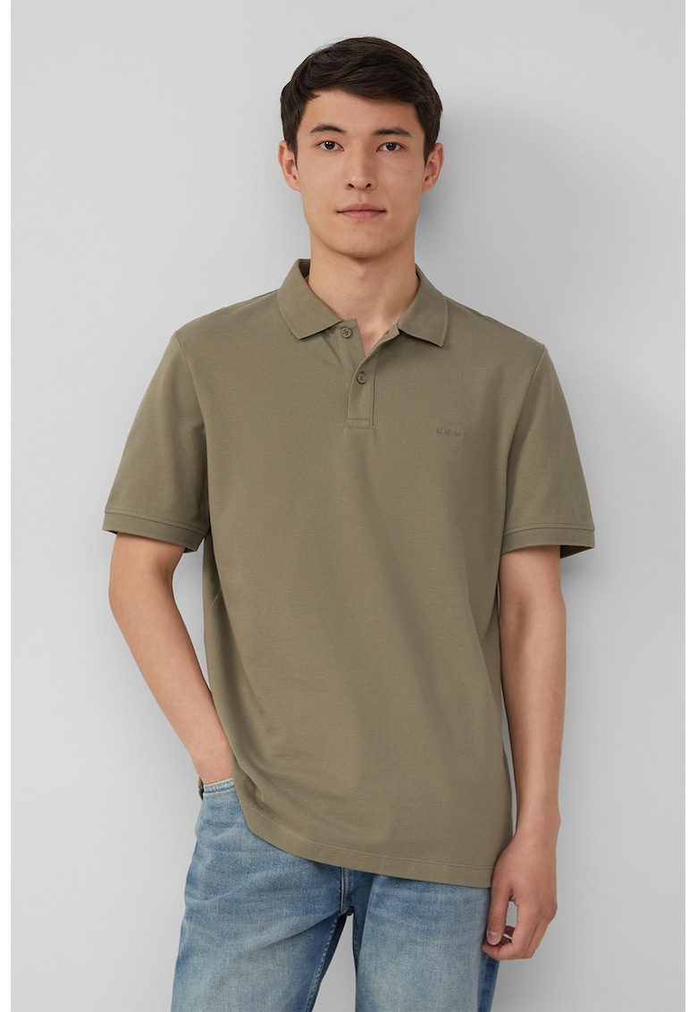 Tricou polo cu model uni - Kaki