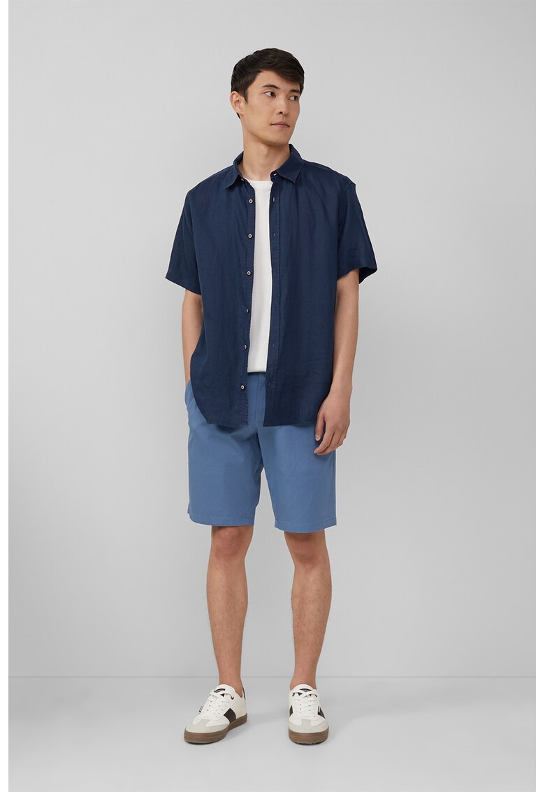 Pantaloni drepti cu talie medie - Albastru lavanda