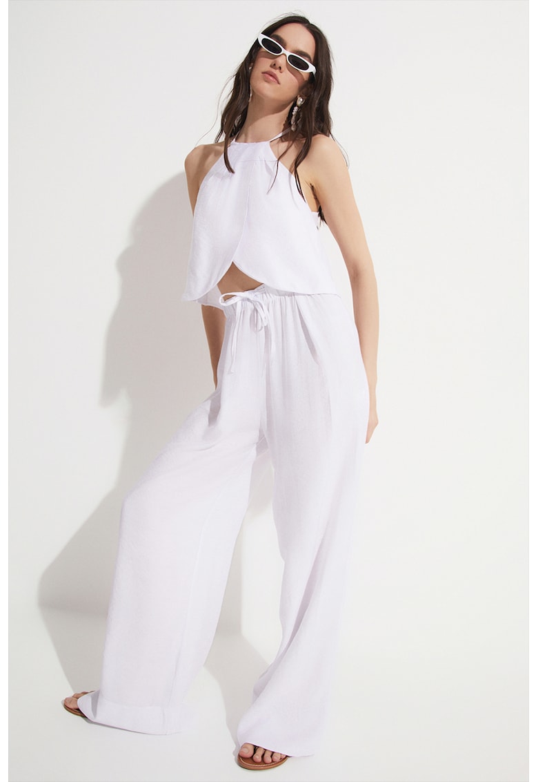 Set de top si pantaloni cu croiala ampla