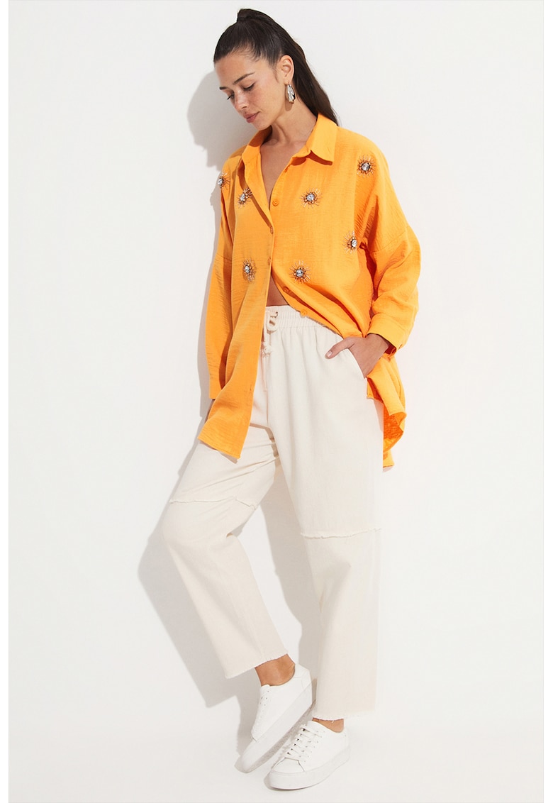 Pantaloni de trening cu talie inalta