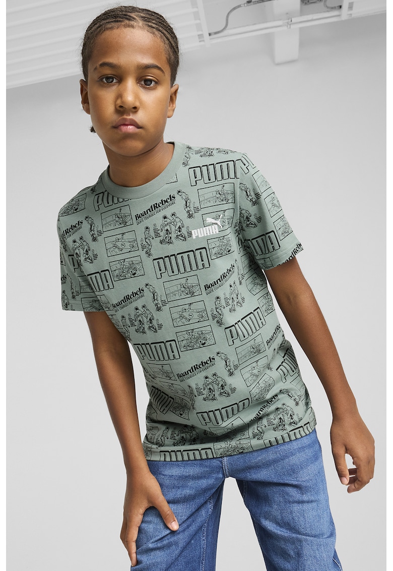 Tricou din bumbac cu imprimeu Mid 90s - Verde inchis/Verde deschis