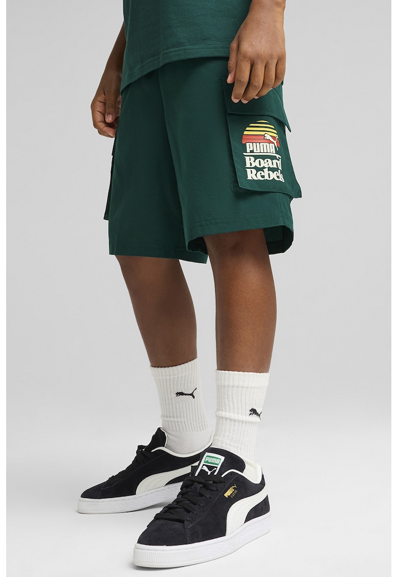 Pantaloni scurti cargo cu snur de ajustare