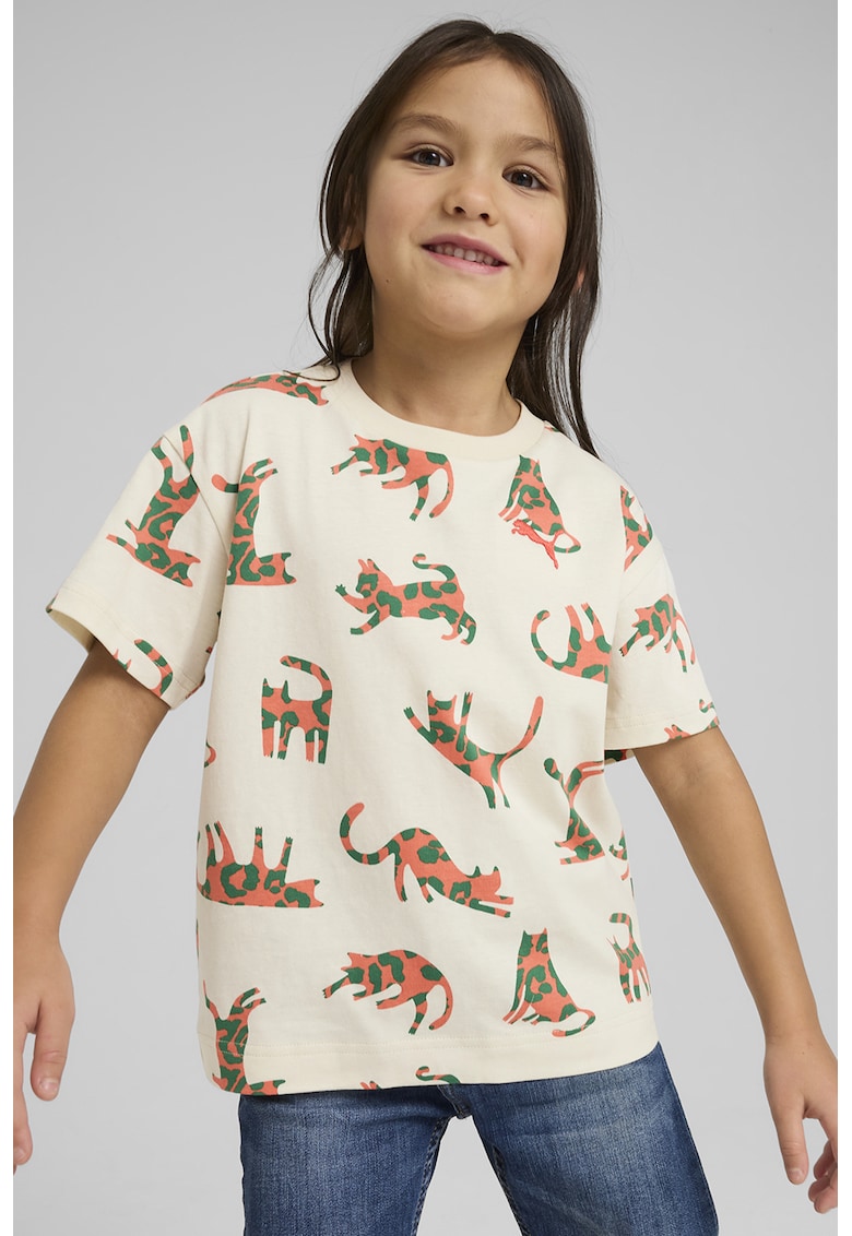 Tricou cu imprimeu cu pisici