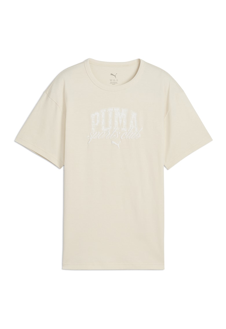 Tricou cu imprimeu logo - Crem