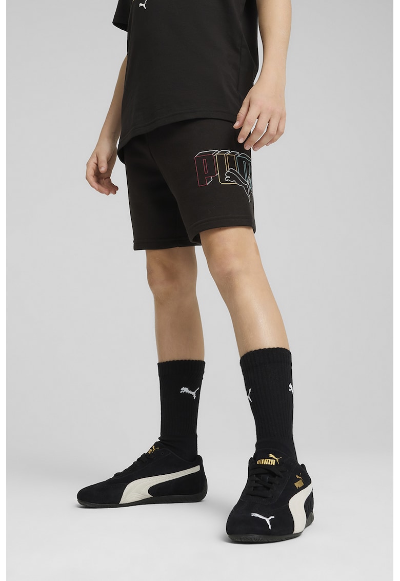 Pantaloni scurti din amestec de bumbac cu imprimeu logo