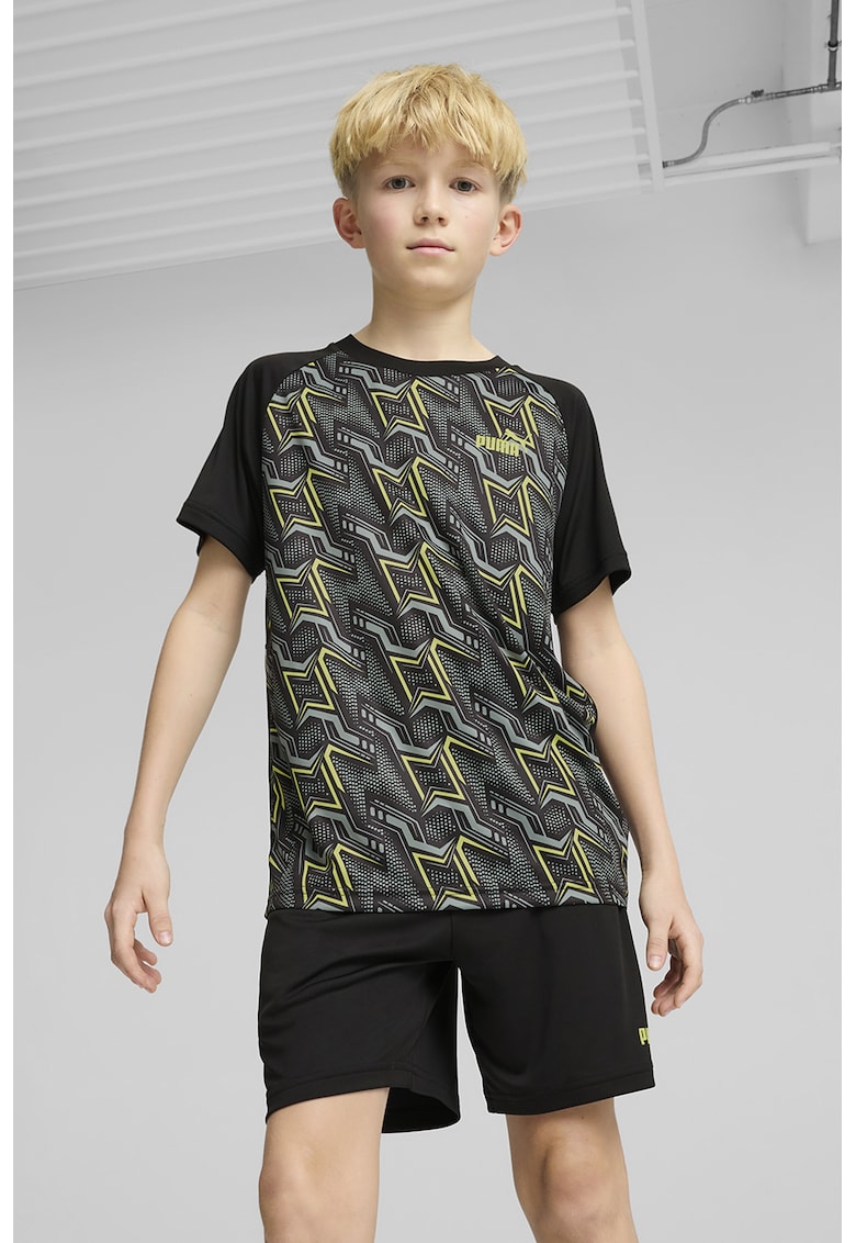 Set de tricou si pantaloni scurti - Negru/Gri inchis