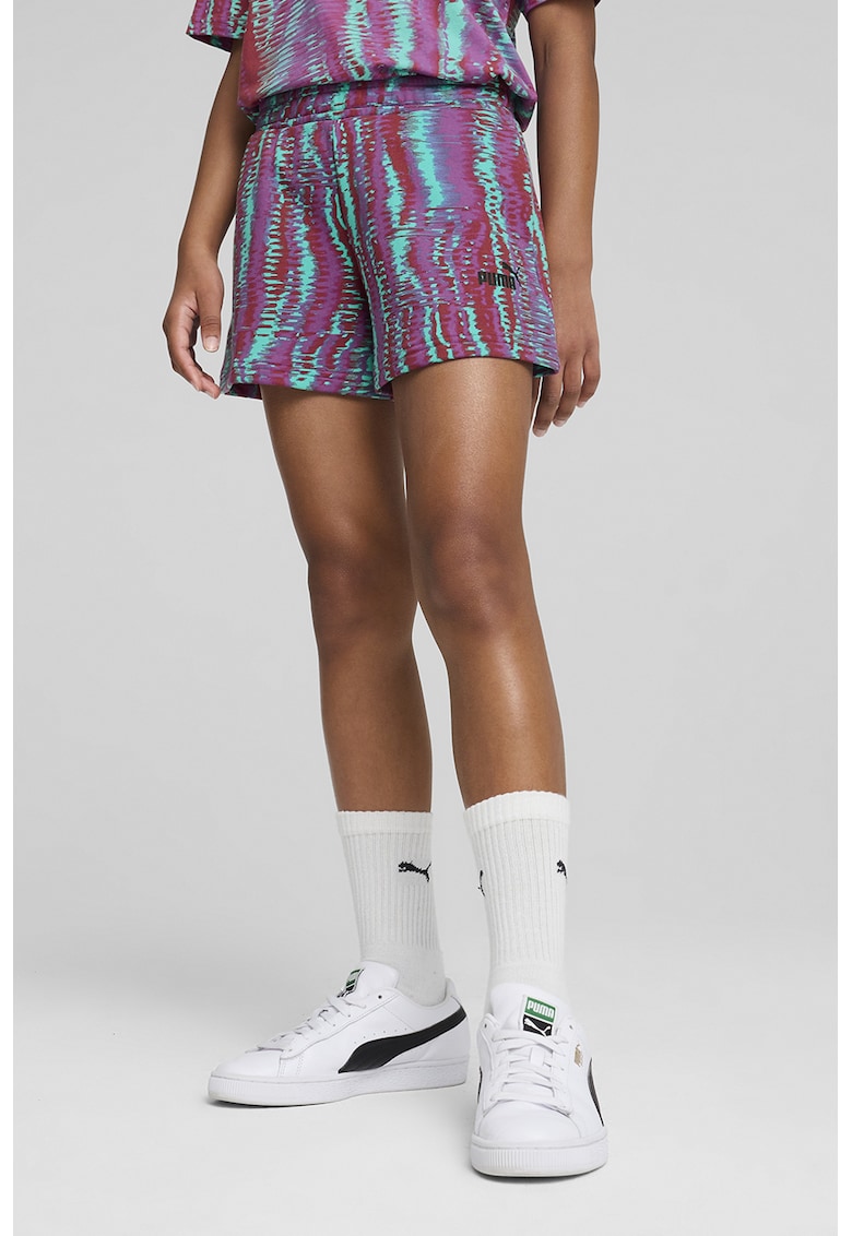 Pantaloni scurti cu imprimeu abstract