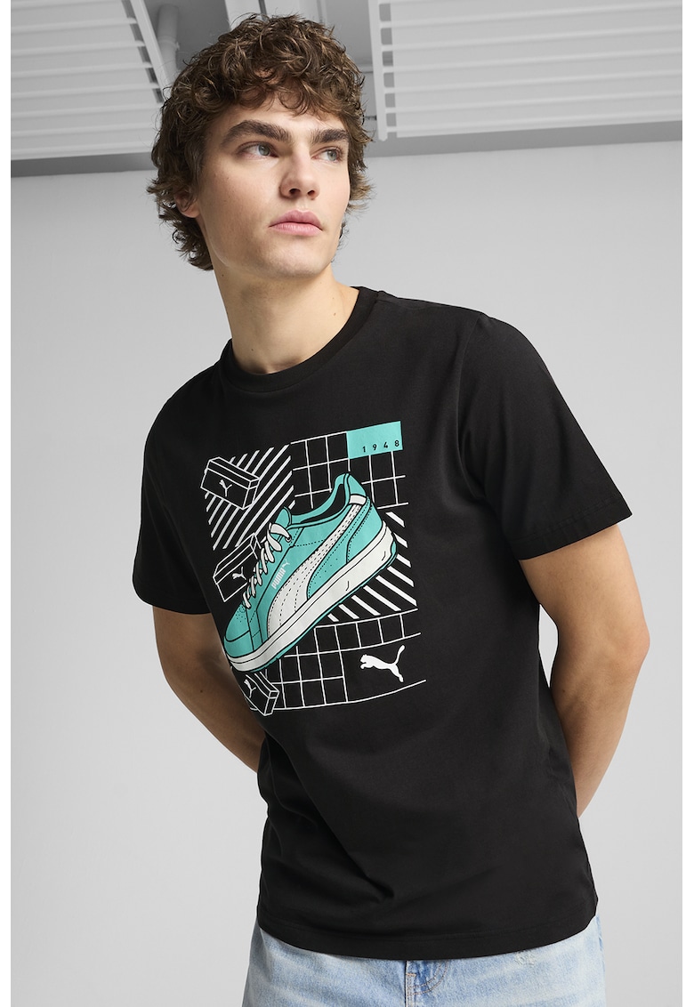 Tricou regular fit de bumbac cu model grafic