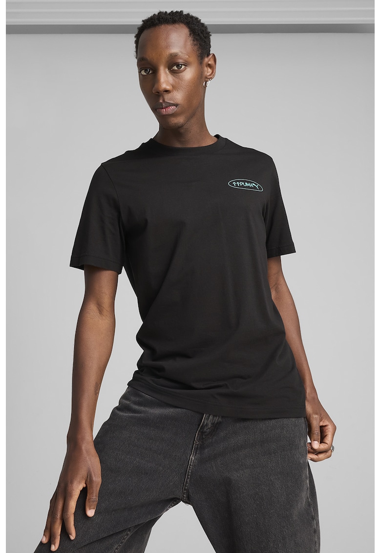 Tricou regular fit de bumbac cu model grafic