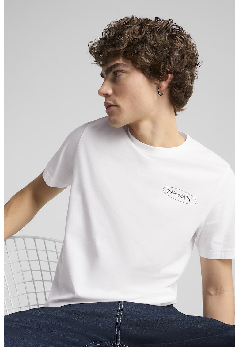 Tricou regular fit de bumbac cu model grafic