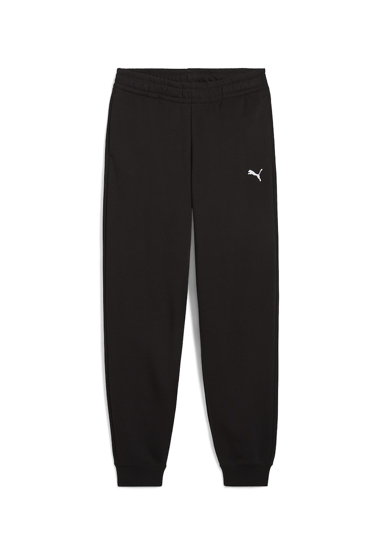 Pantaloni de trening din amestec de bumbac cu logo - Negru