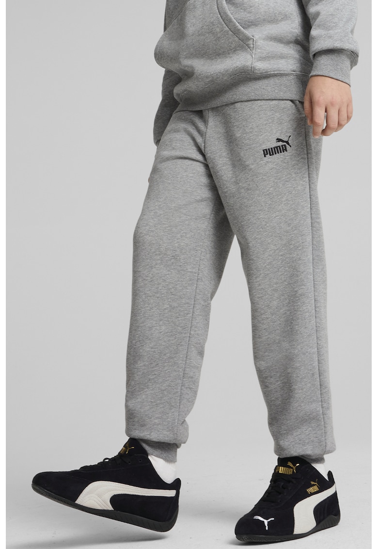 Pantaloni de trening conici cu buzunare laterale - Gri melange