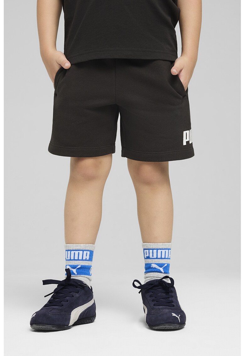 Pantaloni scurti cu buzunare laterale - Alb/Negru