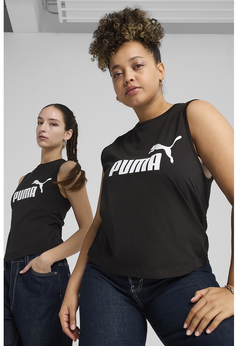 Top cu imprimeu logo - Alb/Negru