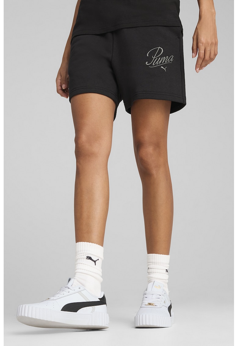 Pantaloni scurti cu broderie logo