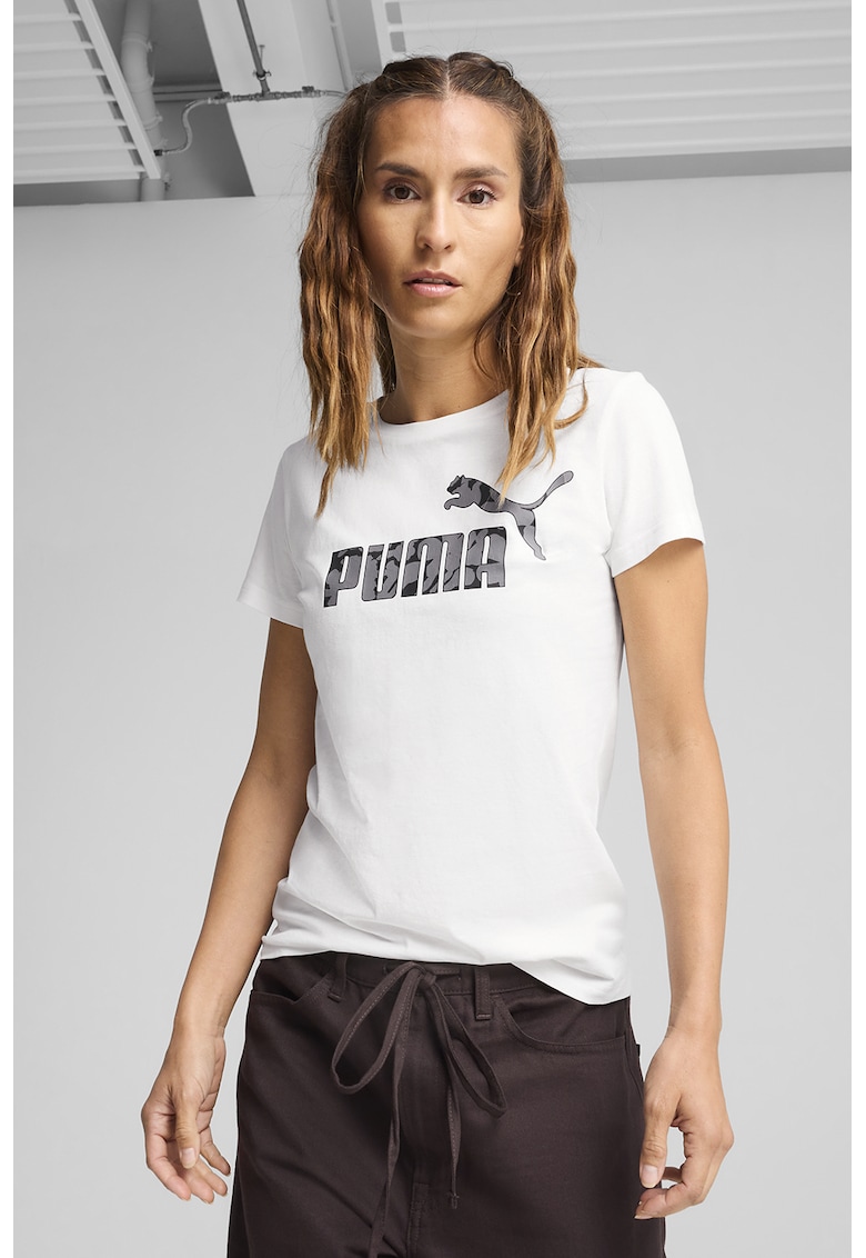 Tricou din amestec de bumbac cu imprimeu logo Tricou din amestec de bumbac cu imprimeu logo