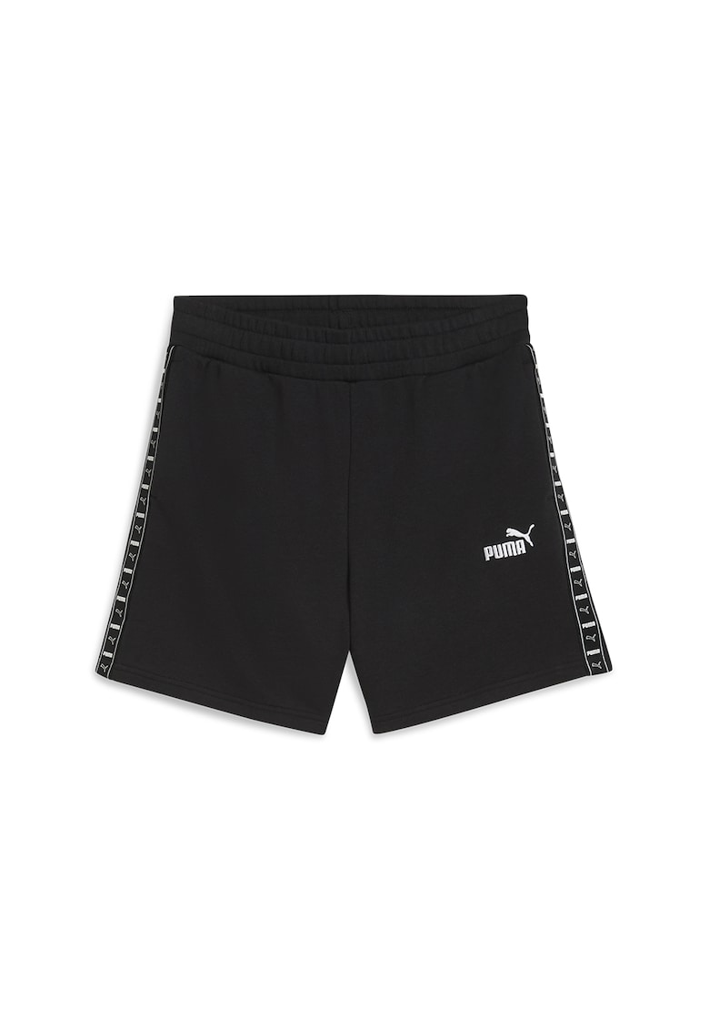 Pantaloni scurti din amestec de bumbac cu benzi laterale cu logo