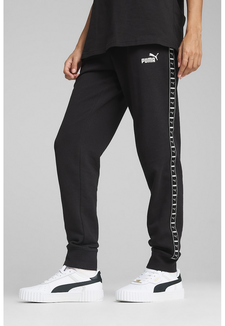 Pantaloni de trening cu croiala conica si talie elastica
