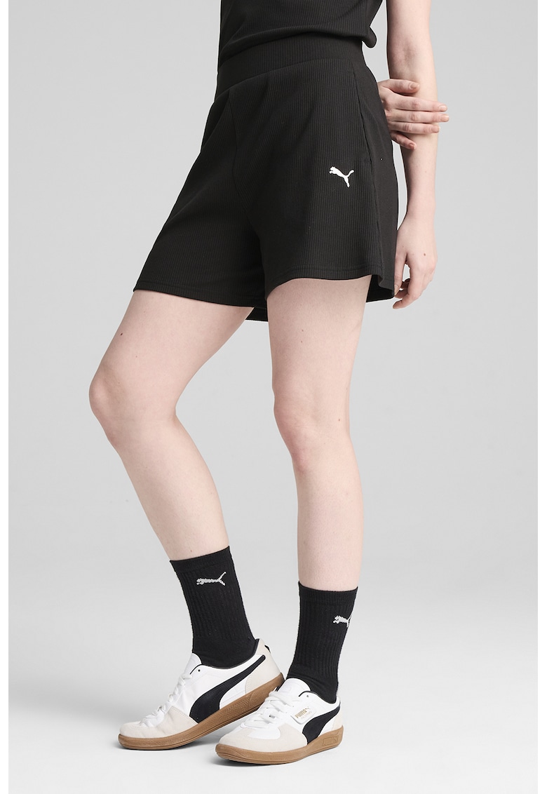 Pantaloni scurti striati cu logo